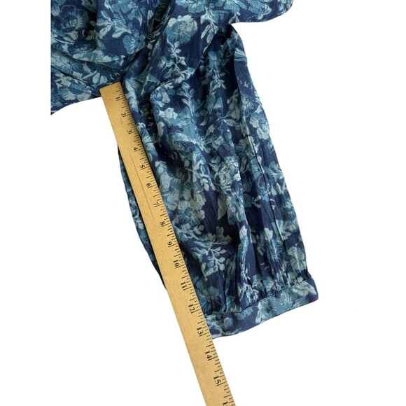 Free People We the Free Women's Cool Meadow Print Peasant Blouse Size M - Picture 8 of 12